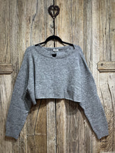 Knit Knit Cotton Mix Alpaca mix Crop Jumper K36 Grigio Scuro AW24