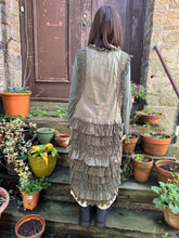 JLS Olive Embroidery Appliqué & Lace Layering Tunic Dress 1106