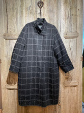 Preloved Oska Long Black and Grey Check Coat