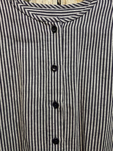 Preloved Toast Navy Stripe Cotton and Linen Mix Shirt Dress