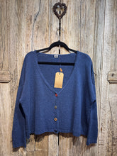 Handknits by ME Blue Recycled Denim Slouchy Cardigan