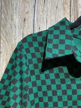 Preloved NESLAY Black and Green Checker Coat