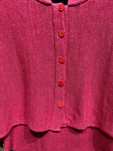 Preloved Grizas Raspberry Crop Linen Cardigan