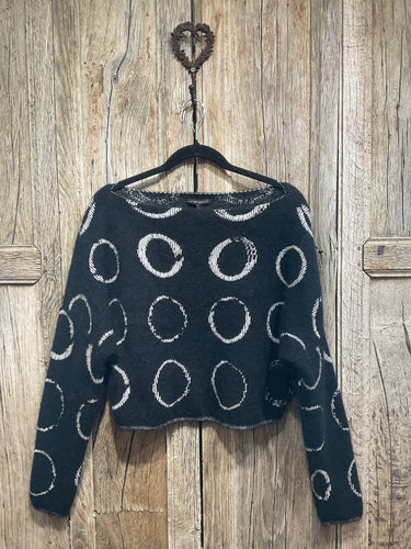 Preloved SARAH PACINI Black Circle Detail Jumper