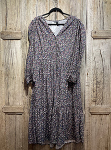 Preloved BAUKJEN Fine Cord Floral Smock Dress