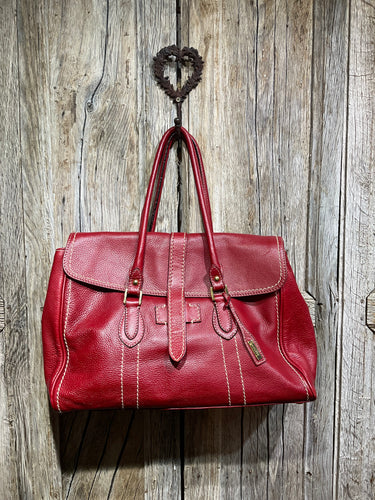 Preloved Red Leather Bag