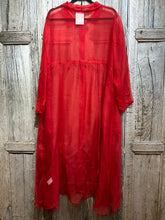 Preloved Red Silk Dress Coat