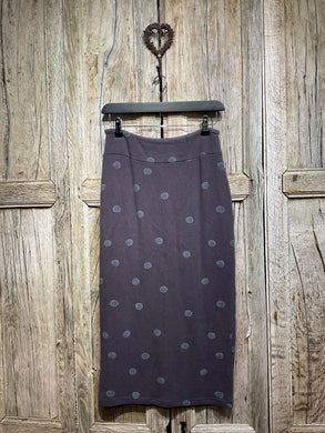 Preloved MAMA B Purple with Grey Spot Jersey Skirt