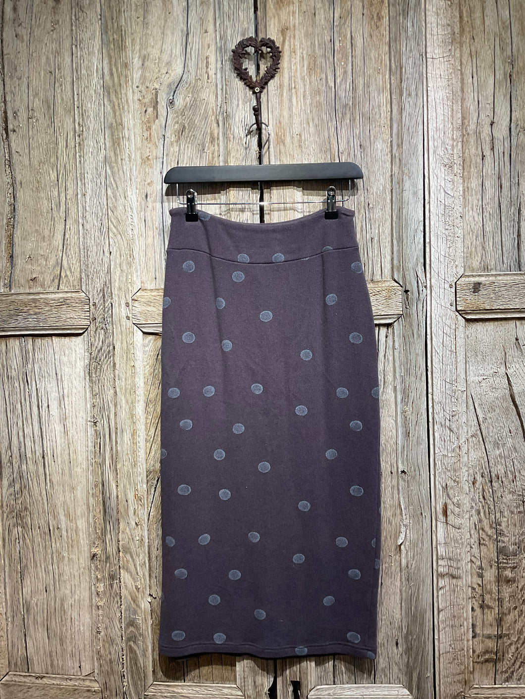 Preloved MAMA B Purple with Grey Spot Jersey Skirt