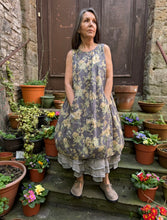 JLS Puffy Sleeveless Floral Print Dress D11