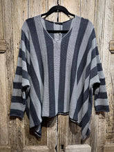 Grizas Grey Striped Linen Jumper 64052-BL506 SS26