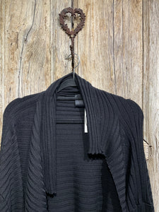 Preloved Å Black Rib Merino Wool Cardigan
