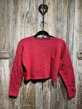 Handknits by ME Winter Berry Crop Wool & Mohair Mix Cardigan