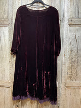 Preloved Merlot Velvet Silk Dress