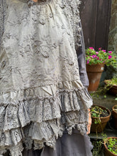 JLS Grey Embroidery Appliqué & Lace Layering Tunic Dress 1106