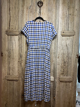 Preloved Neirami Blue Check Linen Mix Dress