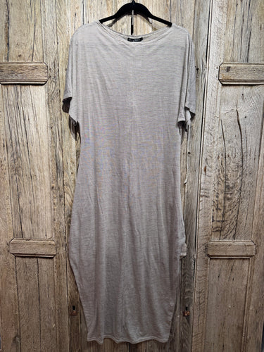 Preloved Elm Design Cream & Brown Stripe Dress