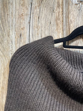 Preloved SARAH PACINI Crop Brown Wool Cowl Neck Jumper
