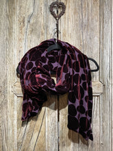 Preloved Merlot Velvet Spot Silk Scarf