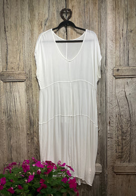 Preloved PRIVATSACHEN White Viscose Sleeveless Dress