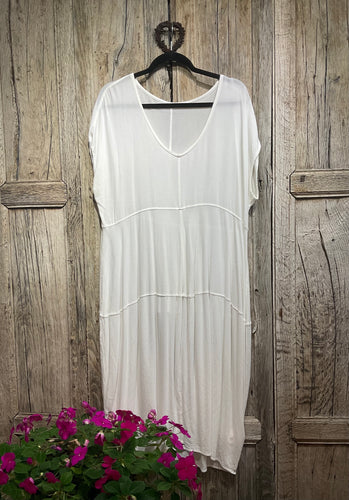 Preloved PRIVATSACHEN White Viscose Sleeveless Dress
