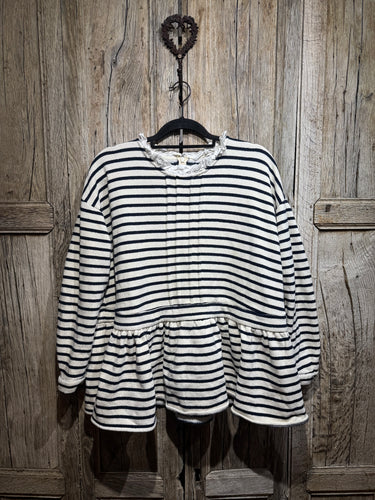 Preloved CABBAGES & ROSES Stripe Fleece Lined Jumper