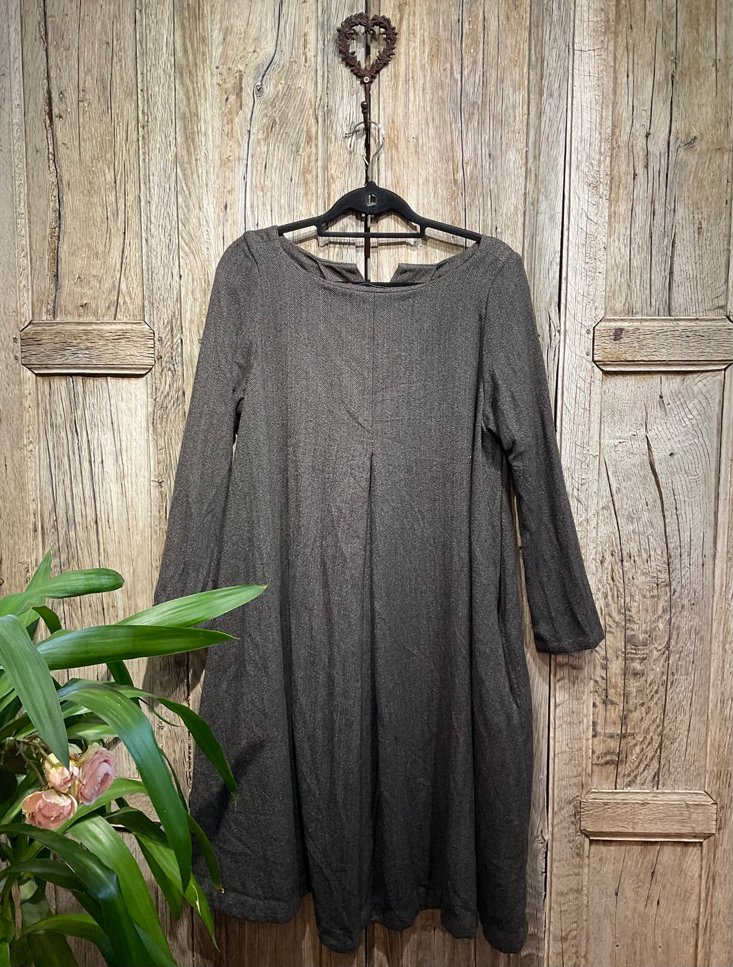 Preloved EGG Herringbone Wool Dress