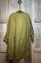 Preloved Oska Olive Green Linen Dress