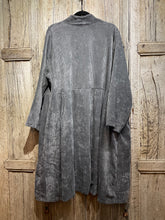Preloved MADE IN ITALY Grey Cord Duster Coat