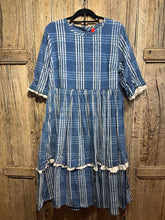 Preloved Ewa I Walla Blue Check Dress 55667 Dress