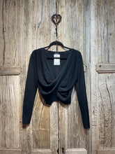 Preloved Bitte Kai Rand Black Wrap Top 100% Wool