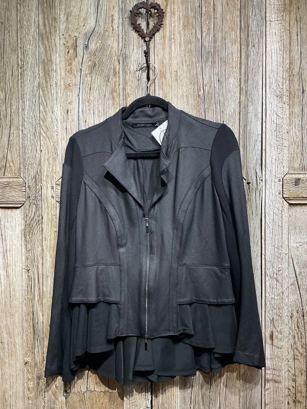Preloved LAUREN VIDAL Zip-Up Black Jacket