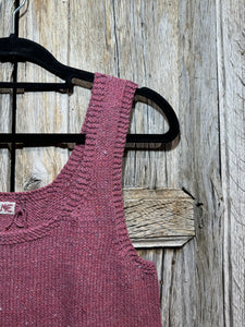 Handknits by ME Blush Pink Recycled Denim Crop Vest