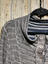 Preloved LUUKAA Grey Stripe Cotton Coat