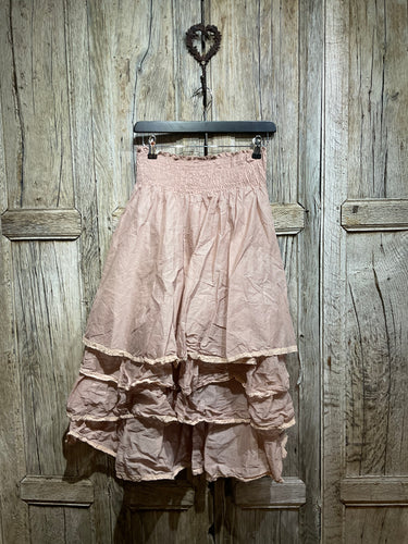 Preloved LES OURS Pink Voile Layered Skirt