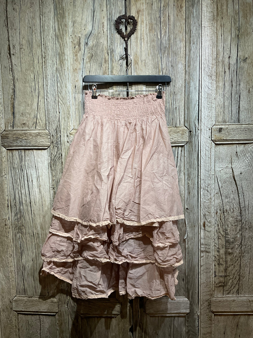 Preloved LES OURS Pink Voile Layered Skirt