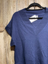 Preloved PART TWO Navy V-Neck Cashmere Jumper