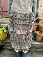 JLS Olive Embroidery Appliqué & Lace Layering Tunic Dress 1106