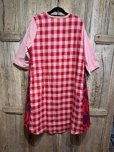 Alembika Red Check Dress SD815C SS25