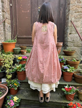 JLS Puffy Sleeveless Striped Dress D10