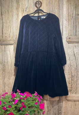 Preloved CABBAGES & ROSES Midnight Blue Quilted Dress