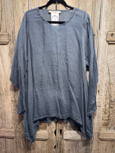 Preloved Privatsachen Slate Grey Ramie Top