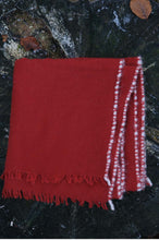 Oats & Rice Weaver Cashmere Scarf Brick Red OR25-S01