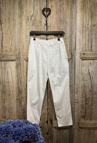 Preloved TENSIONE IN, White Trousers