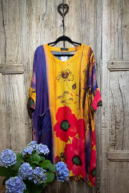 Preloved BELLA BLUE, Poppy Print Tunic Dress