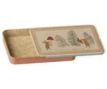 Maileg Metal Box Sliding Lid - Christmas Mice