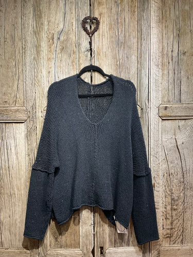 Preloved STUDIO B3 Black Cotton Knit Top
