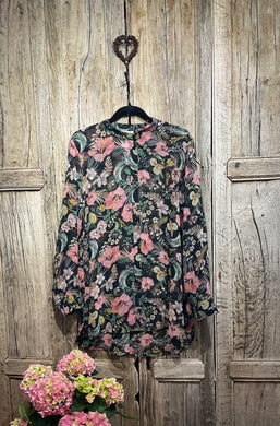 Preloved ICHI, Floral Sheer Shirt