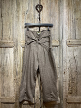 Preloved Brown & Cream Spot Detail Wool Trousers