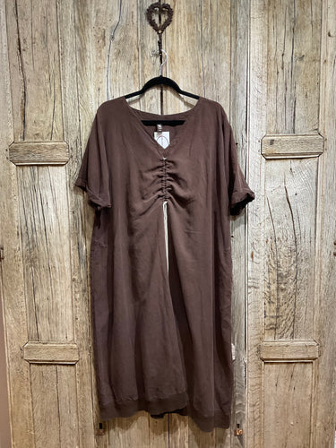 Preloved Ischiko Brown Short Sleeve Dress